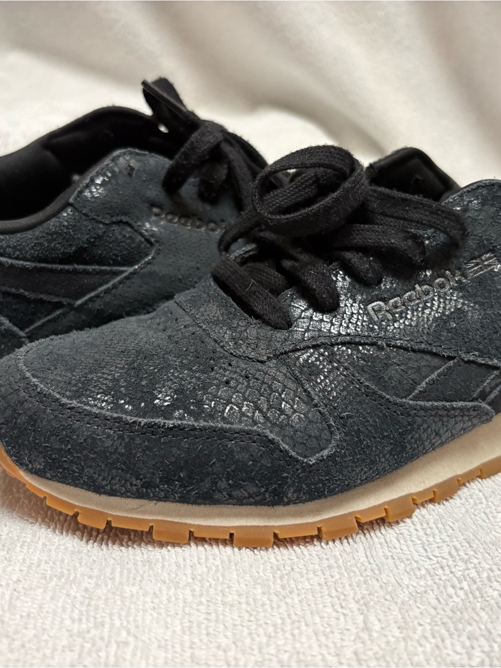 Reebok women’s classic Black Suede Sneakers